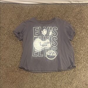 Elvis Graphic Kids T-Shirt - Gray